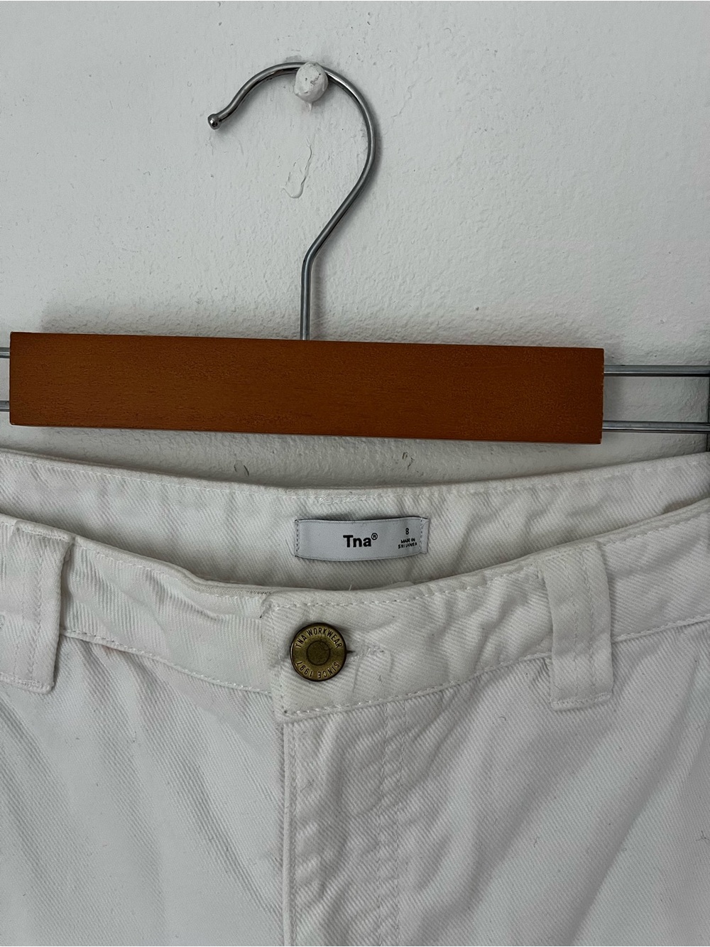 TNA White Straight-Leg Workwear Pants - Picture 4 of 5